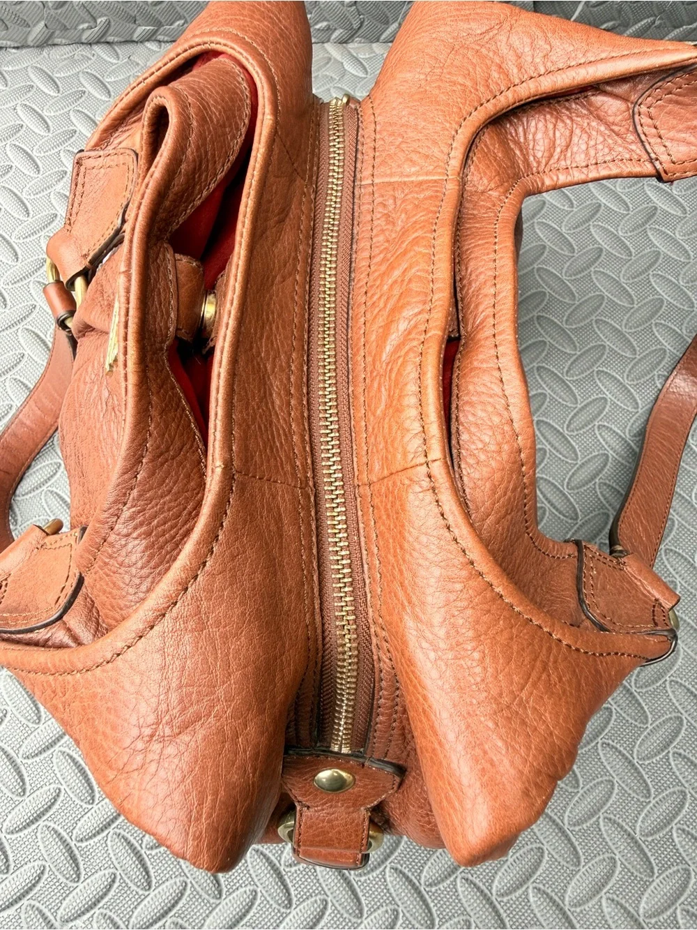 Coach Vintage Madison Maggie Hobo 21225 Cognac Pebbled Leather Shoulder Bag Rare